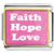 Pink Faith Hope Love Photo Italian Charm